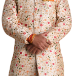 Exclusive Cream Color Floral Pattern Heavy Embroidered Sherwani | Elegant Ethnic Wear | Jaipurio